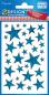 Preview: Festliche Sterne Effektfolie blau